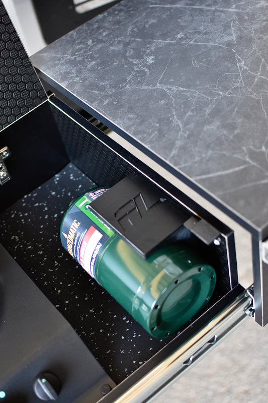 Push-fit propane bottle mount (468g)