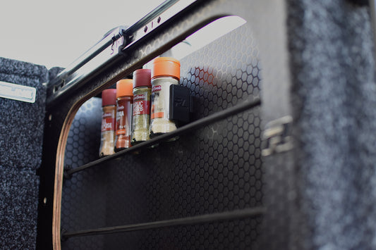 Push-fit condiment / spice jar holders