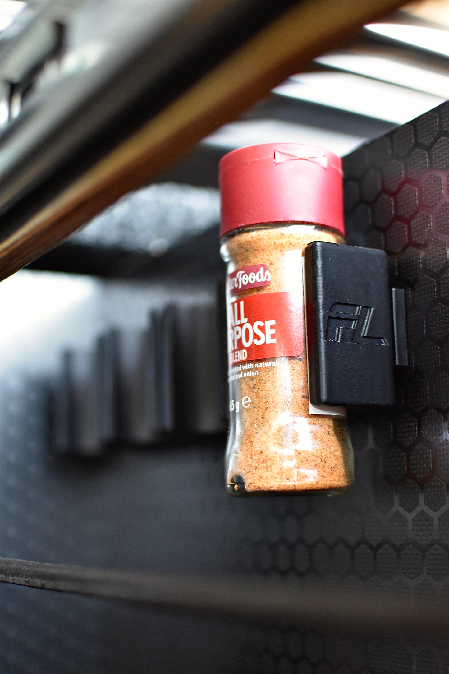 Push-fit condiment / spice jar holders